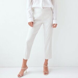 NWT Aritzia Babaton Conan Linen Striped Pants Sz 4
